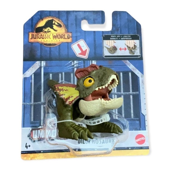 Jurassic World Dominion Uncaged Wild Pop Ups 3" DILOPHOSAURUS dinosaur NEW - Picture 1 of 2
